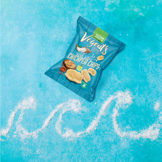 Vegeats Chickpea Chips – Sea Salt 50g | Oven-Baked, Gluten-Free, High Protein
