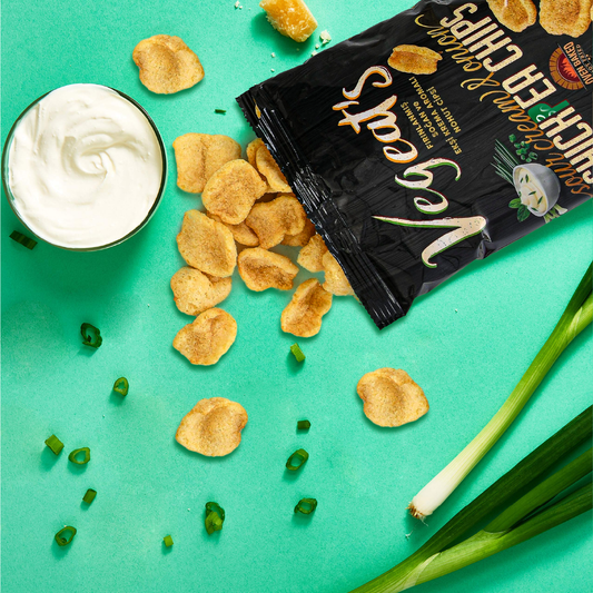 Vegeats Chickpea Chips – Sour Cream & Onion 50g | Oven-Baked, Gluten-Free, High Protein