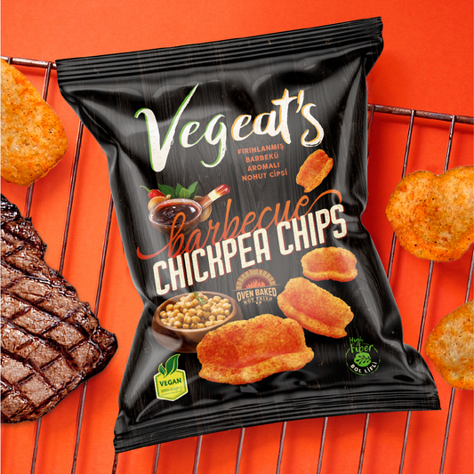 Vegeats Chickpea Chips – Barbecue 50g | Oven-Baked, Gluten-Free, High Protein